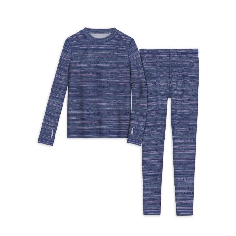 Youth Performance Thermal Underwear Set Athletic Works Girls Purple Pink NWT